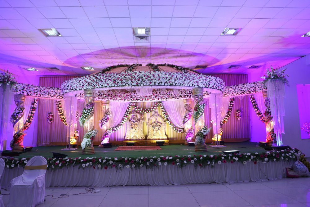 Indian,Marriage,Halls,Hindu,Wedding,Stage,Decoration