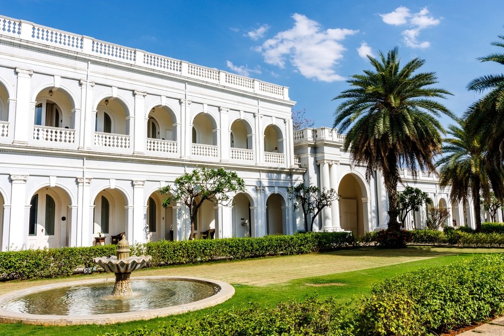 Courtyard,Of,The,Falaknuma,Palace,,Hyderabad,,Telangana,,India,,Asia